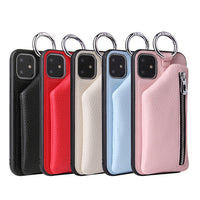 HKM-595475 PU Leather Crossbody Phone Case with Lanyard for iPhone and Samsung Models