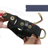 HKM-5955261 Genuine Leather Monochrome Green Pet Collar for Dogs ¨C All Seasons, Multiple Sizes Available