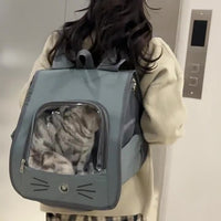 HKM-5955517 Breathable Oxford Fabric Cat Carrier Backpack for Dogs and Cats - Portable Transport Bag