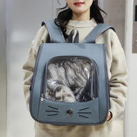 HKM-5955517 Breathable Oxford Fabric Cat Carrier Backpack for Dogs and Cats - Portable Transport Bag