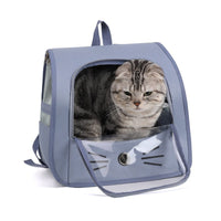 HKM-5955517 Breathable Oxford Fabric Cat Carrier Backpack for Dogs and Cats - Portable Transport Bag