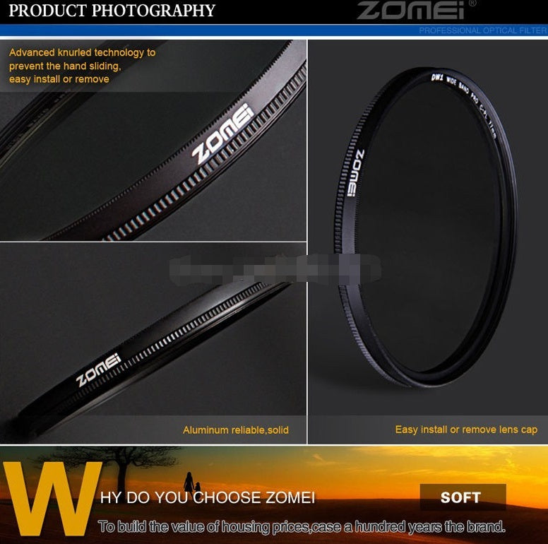 HKM-595603 Ultra-Thin Circular Polarizer Filter for 37mm, 49mm, 52mm Camera Lenses