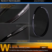 HKM-595603 Ultra-Thin Circular Polarizer Filter for 37mm, 49mm, 52mm Camera Lenses