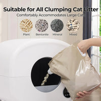 HKM-595667 Extra Large Self-Cleaning Cat Litter Box with Smart App Control and Odor-Free Design for Multiple Cats - 76L Capacity