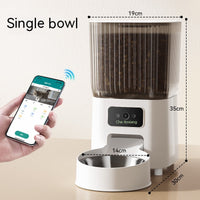 HKM-5957053 Smart Automatic Pet Feeder with WiFi Video Monitoring and Interactive Voice Control for Cats and Dogs