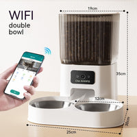 HKM-5957053 Smart Automatic Pet Feeder with WiFi Video Monitoring and Interactive Voice Control for Cats and Dogs
