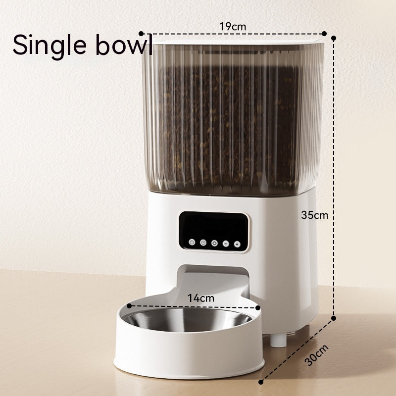 HKM-5957053 Smart Automatic Pet Feeder with WiFi Video Monitoring and Interactive Voice Control for Cats and Dogs