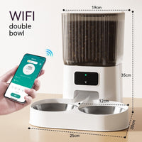 HKM-5957053 Smart Automatic Pet Feeder with WiFi Video Monitoring and Interactive Voice Control for Cats and Dogs