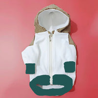 HKM-5957437 Warm Cotton-Padded Dog Coat in Black and White, Sizes XS to XXXL