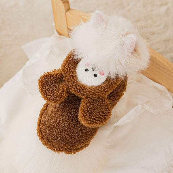 HKM-5957693 Cotton-Padded Vest for Small and Medium Dogs and Cats with Lapel Hat - Assorted Colors