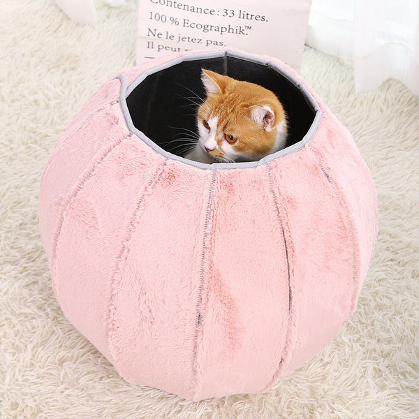HKM-5958333 Winter Cat Bed Mat - Closed Deep Sleep Design, Universal Size 72x50x7cm, Plush Felt Material, 800g