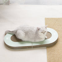 HKM-5959229 Folding Cat Scratching Plate with Ball - Corrugated Paper, Green, Japanese Style