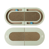 HKM-5959229 Folding Cat Scratching Plate with Ball - Corrugated Paper, Green, Japanese Style