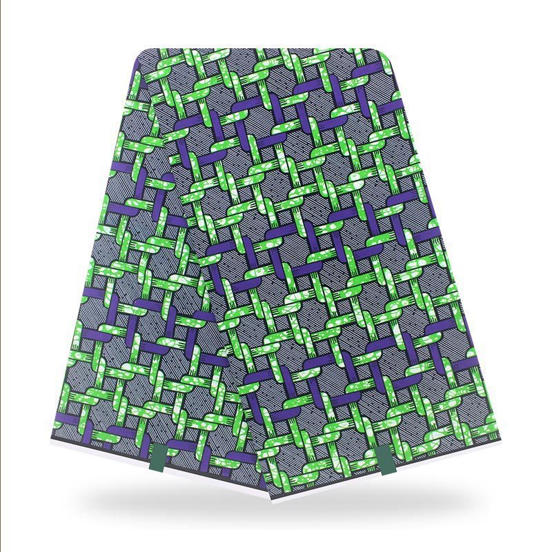 HKM-596051 African Batik Cotton Wax Cloth - 100% Cotton, Versatile Fabric for Fashion, Home Décor, and Crafting