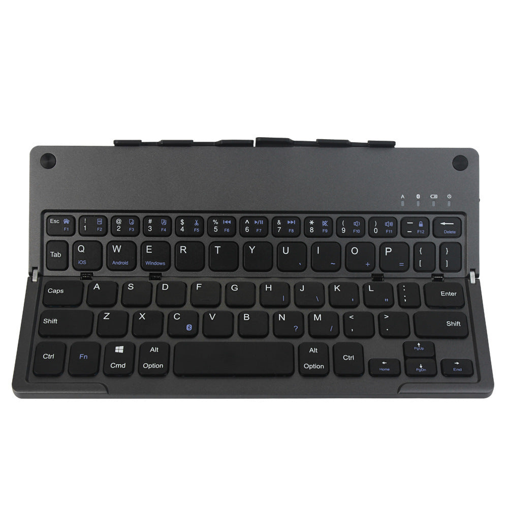 HKM-596051 Compact Bluetooth Folding Keyboard with Touch-Sensitive Design and Hidden Stand