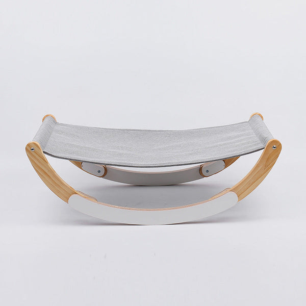 HKM-5960637 Solid Wood Cat Hammock Pet Bed with Breathable Fabric for All Seasons