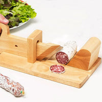 HKM-596115 Wooden Rectangle Salami Slicer for Hassle-Free Cutting of Ham, Hard Cheese, and Vegetables