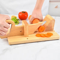 HKM-596115 Wooden Rectangle Salami Slicer for Hassle-Free Cutting of Ham, Hard Cheese, and Vegetables