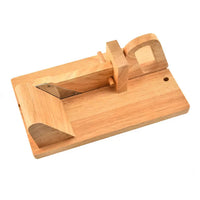 HKM-596115 Wooden Rectangle Salami Slicer for Hassle-Free Cutting of Ham, Hard Cheese, and Vegetables
