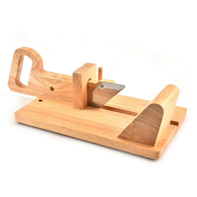 HKM-596115 Wooden Rectangle Salami Slicer for Hassle-Free Cutting of Ham, Hard Cheese, and Vegetables