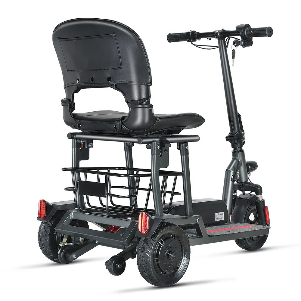 HKM-596243 Lightweight Portable Electric 3-Wheel Mobility Scooter for Easy Travel, 20KM Range, 10km/h Max Speed