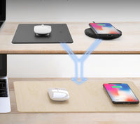 HKM-596243 Wireless Charging Mouse Pad for Fast Charging Compatible with Android and Apple Devices