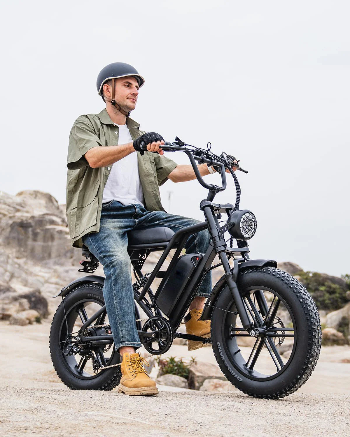 HKM-596307 Adult Electric Bike G60 with 1000W Motor, 7-Speed, 20x4 Fat Tires, 48V Lithium Battery, Disc Brakes, and Improved Range for City and Off-Road Use