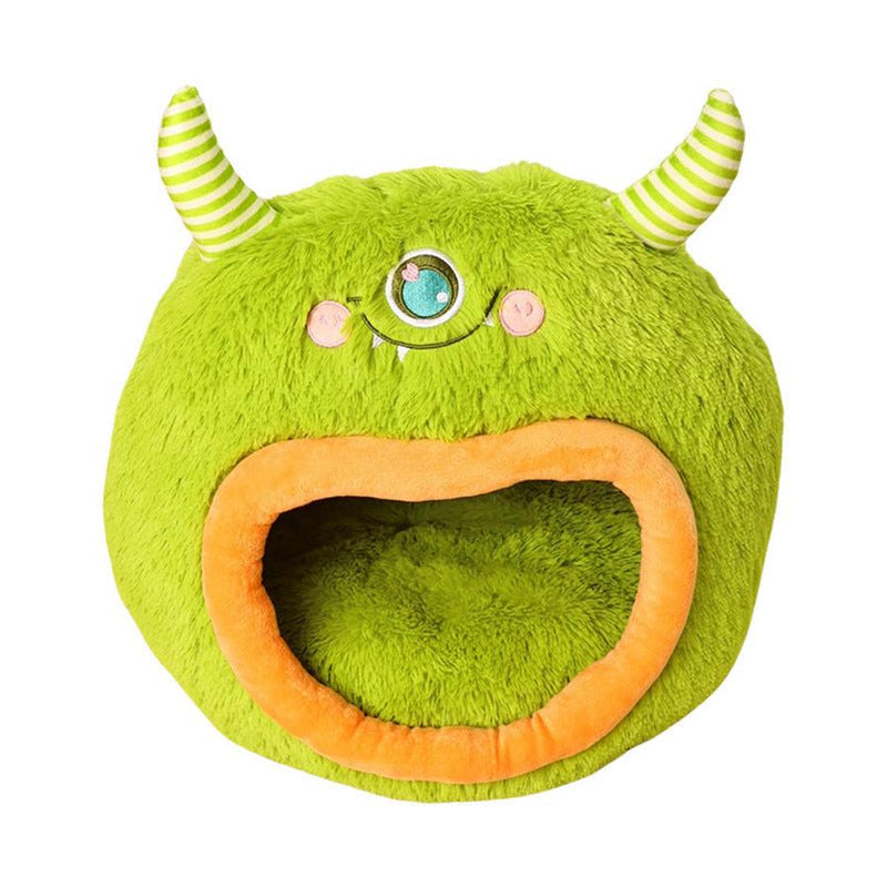 HKM-596371 Cozy Cartoon Monster Enclosed Pet Bed for Dogs and Cats - Soft and Warm for All Seasons