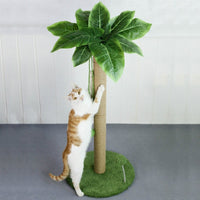 HKM-5963837 Sisal Scratching Post with Double Hanging Balls for Cat Claw Grinding, 62cm/82cm