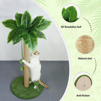 HKM-5963837 Sisal Scratching Post with Double Hanging Balls for Cat Claw Grinding, 62cm/82cm
