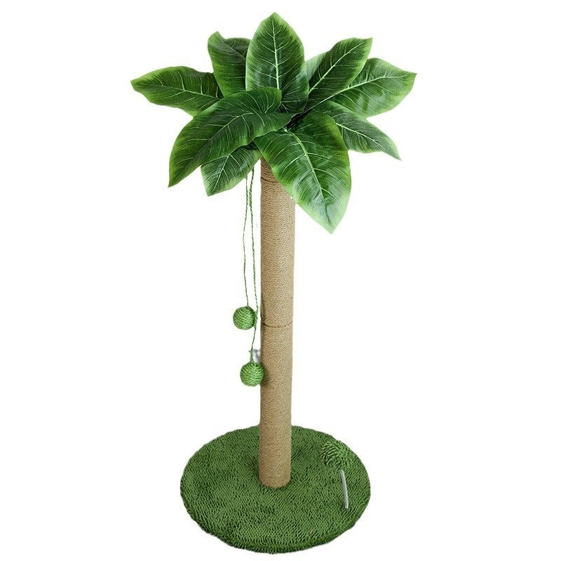 HKM-5963837 Sisal Scratching Post with Double Hanging Balls for Cat Claw Grinding, 62cm/82cm