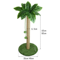HKM-5963837 Sisal Scratching Post with Double Hanging Balls for Cat Claw Grinding, 62cm/82cm
