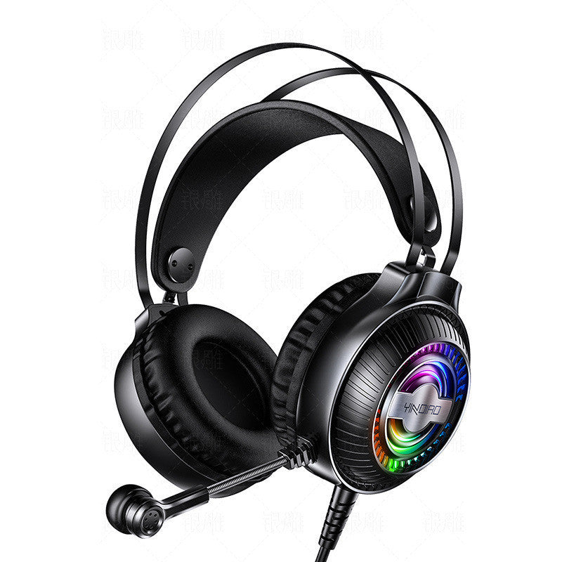 HKM-596435 Wired Computer Headset with Microphone - Breathable Protein Earmuffs, 3.5mm Plug, 50mm Speakers