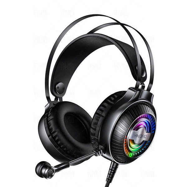 HKM-596435 Wired Computer Headset with Microphone - Breathable Protein Earmuffs, 3.5mm Plug, 50mm Speakers