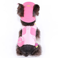HKM-5964605 Pink Bichon Teddy Schnauzer Traction Pet Vest - XXS to XXL Sizes Available