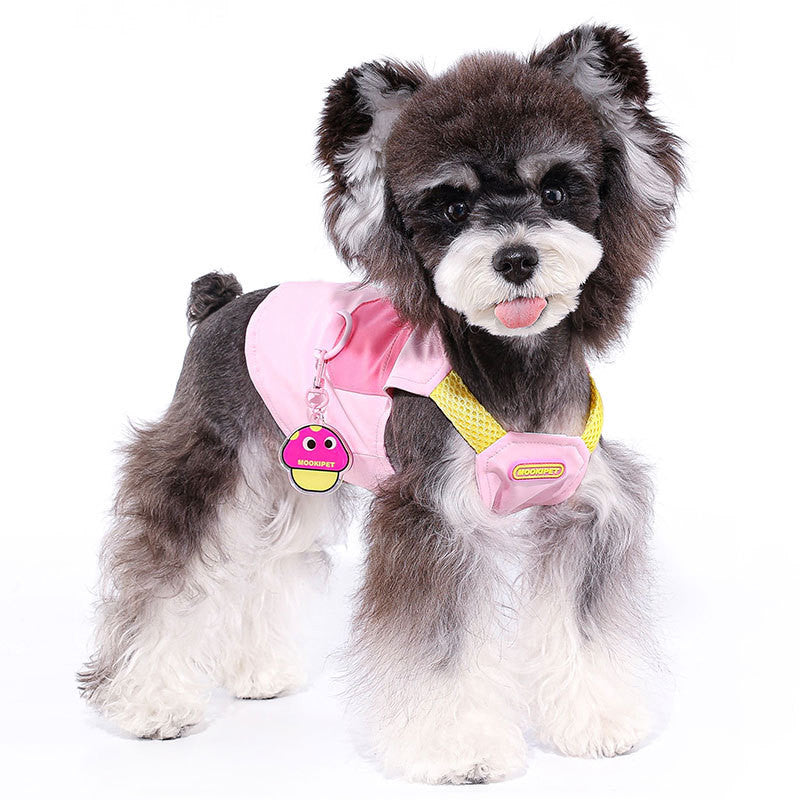 HKM-5964605 Pink Bichon Teddy Schnauzer Traction Pet Vest - XXS to XXL Sizes Available