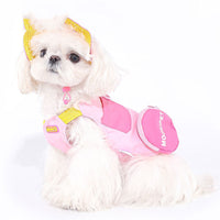 HKM-5964605 Pink Bichon Teddy Schnauzer Traction Pet Vest - XXS to XXL Sizes Available