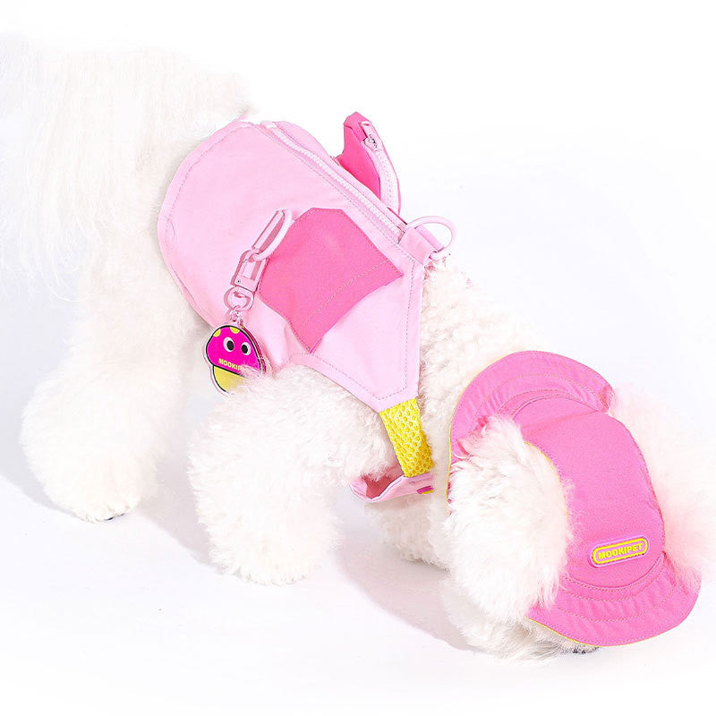 HKM-5964605 Pink Bichon Teddy Schnauzer Traction Pet Vest - XXS to XXL Sizes Available