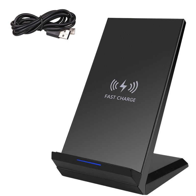 HKM-596563 15W Wireless Mobile Phone Upright Charger with 1m Cable, Supports QI Charging in Black & White