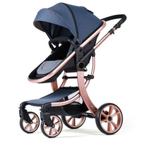 HKM-596563 3-in-1 Luxury Travel System Stroller with Car Seat - Foldable Baby Pram for Infants