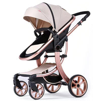 HKM-596563 3-in-1 Luxury Travel System Stroller with Car Seat - Foldable Baby Pram for Infants