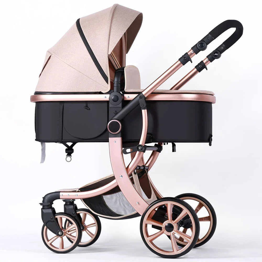 HKM-596563 3-in-1 Luxury Travel System Stroller with Car Seat - Foldable Baby Pram for Infants