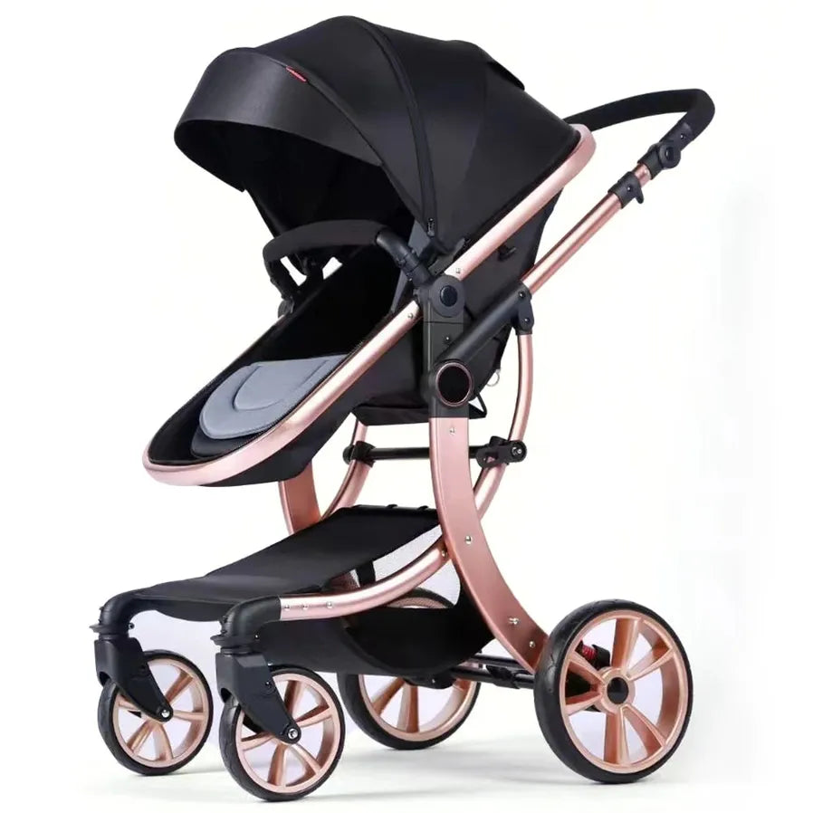 HKM-596563 3-in-1 Luxury Travel System Stroller with Car Seat - Foldable Baby Pram for Infants