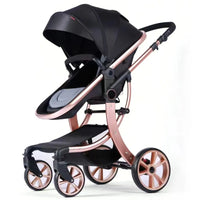 HKM-596563 3-in-1 Luxury Travel System Stroller with Car Seat - Foldable Baby Pram for Infants