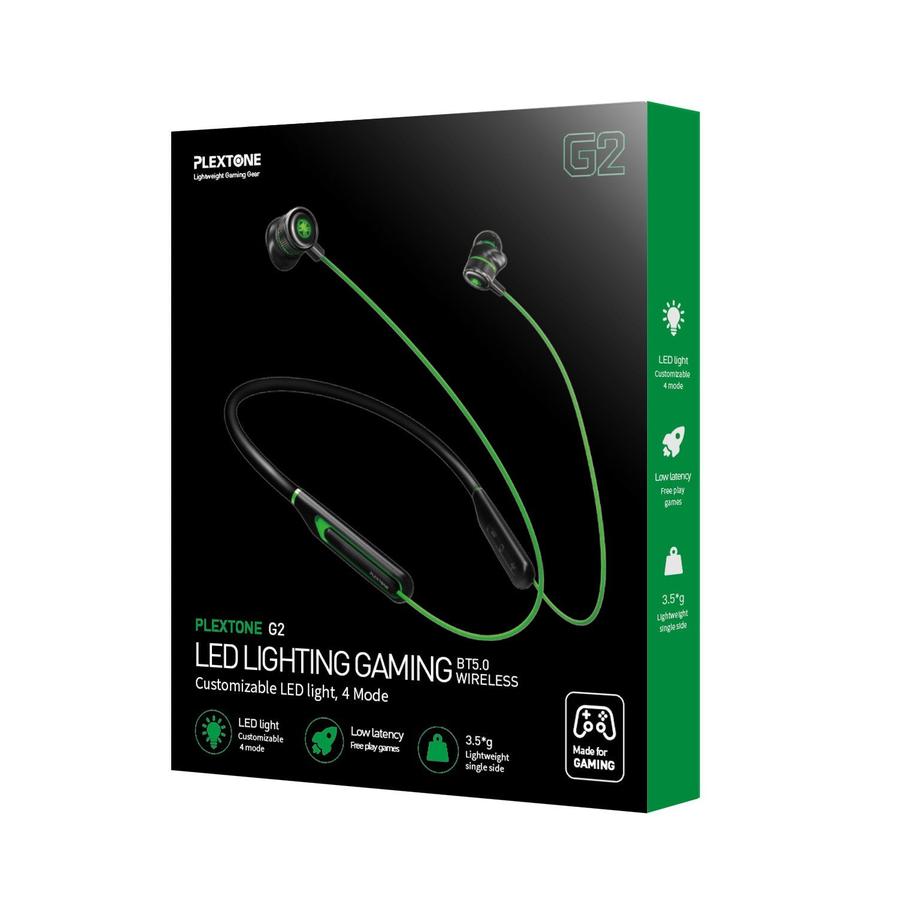 HKM-596563 Plextone Puji G2 Neck-Mounted Bluetooth Game Headset with Low Delay Sound and 10-Hour Playtime