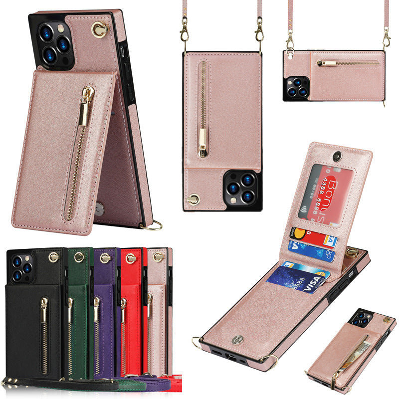 HKM-596627 Leather Wallet Phone Case for Multiple Models - Durable TPU & Leather Design