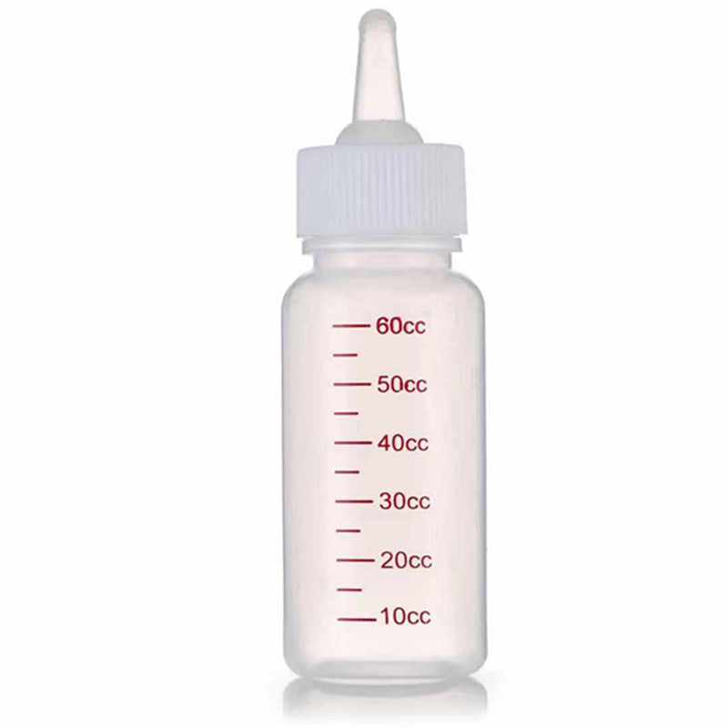 HKM-5966653 60 Ml Pet Milk Bottle for Dogs and Cats - Feeding Bottle Set with Nipple and Brush