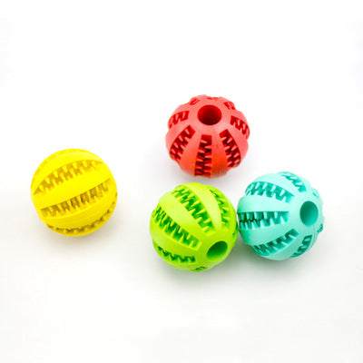 HKM-5967421 Multi-Color Rubber Mint Feeding Ball with Built-in Food Storage for Dogs and Cats