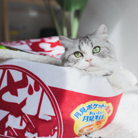 HKM-5968829 Cozy Instant Noodle-Shaped Cat Nest for Pets - Soft and Warm Plush Bed