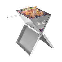 HKM-596883 Stainless Steel Portable Indoor Barbecue Grill for 2-3 Persons with Tube Burners